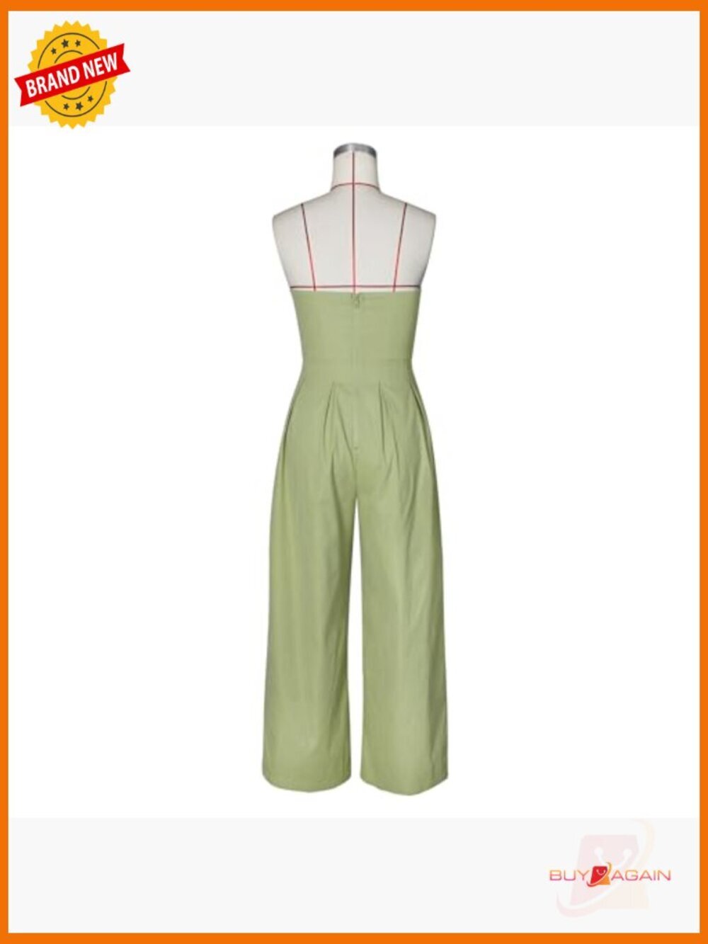Strapless Cargo Jumpsuit, Wide Leg Romper, Sexy Y2K One Piece Outfit - Picture 4 of 6